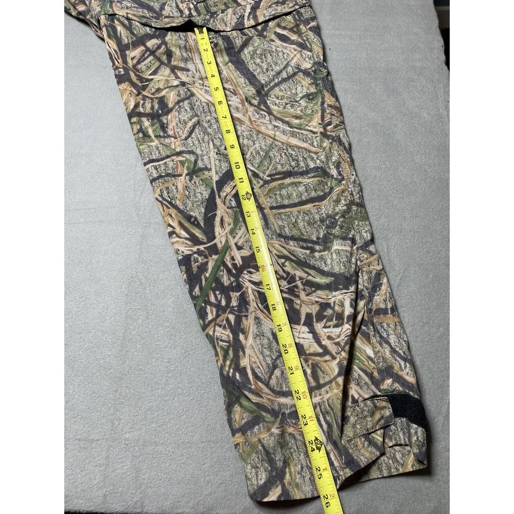 Men's 2XL Mossy Oak Camo Cargo Pants Nylon Break Up‎ Outdoor Lightweight Belt